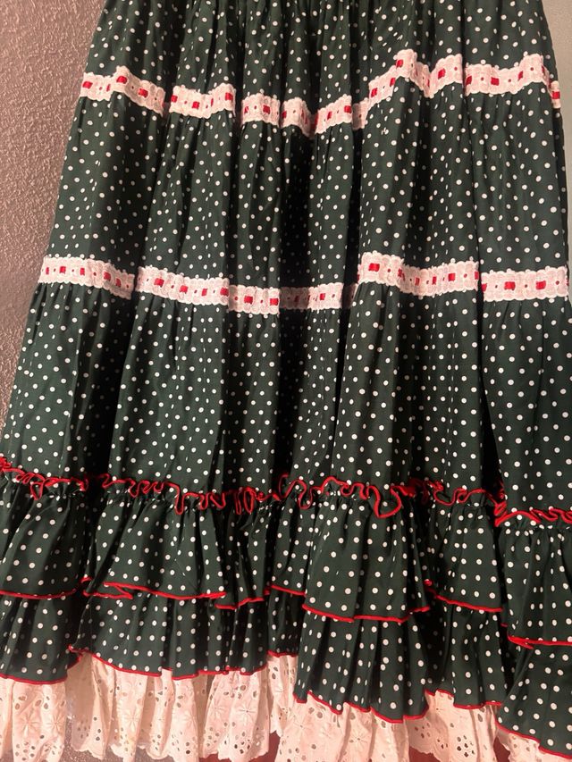 Traje Flamenca Canastera Verde