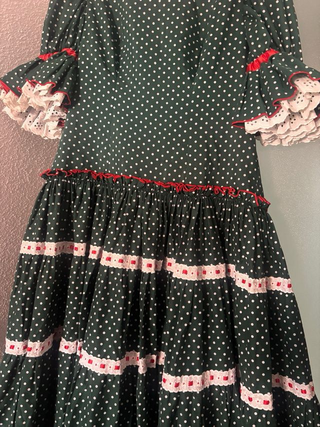 Traje Flamenca Canastera Verde