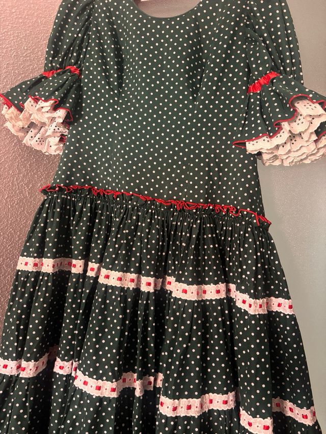 Traje Flamenca Canastera Verde