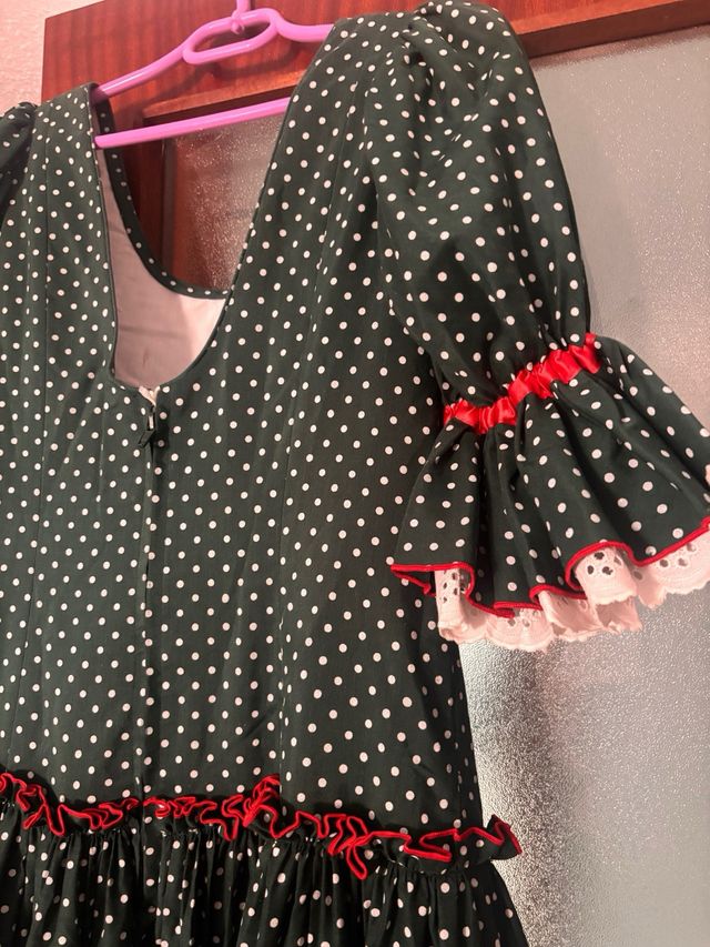 Traje Flamenca Canastera Verde