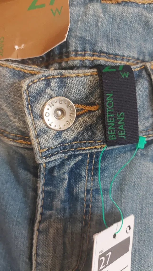 Jeans donna Benetton Blu Taglia 27