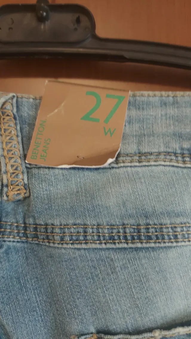 Jeans donna Benetton Blu Taglia 27