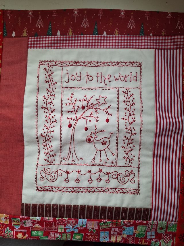 Funda Cojín Patchwork Decoración Navidad