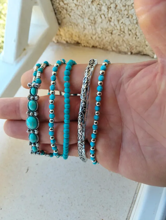 Conjunto 5 pulseras bohemio mujer