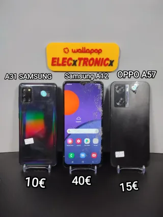 Samsung A31, A12 y Oppo A57