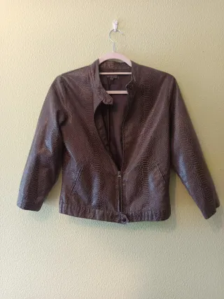 Cazadora Biker Marrón