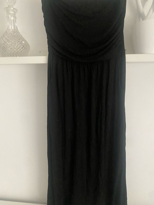 Vestido palabra de honor negro talla única