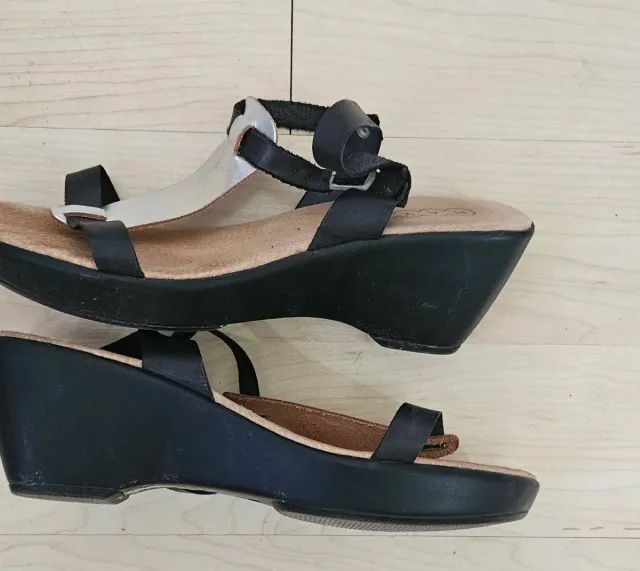 Sandalias MAY mujer negras y plateadas
