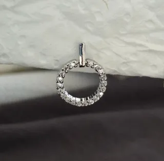 Pendientes Aro Plata diamantitos de Moissanita.