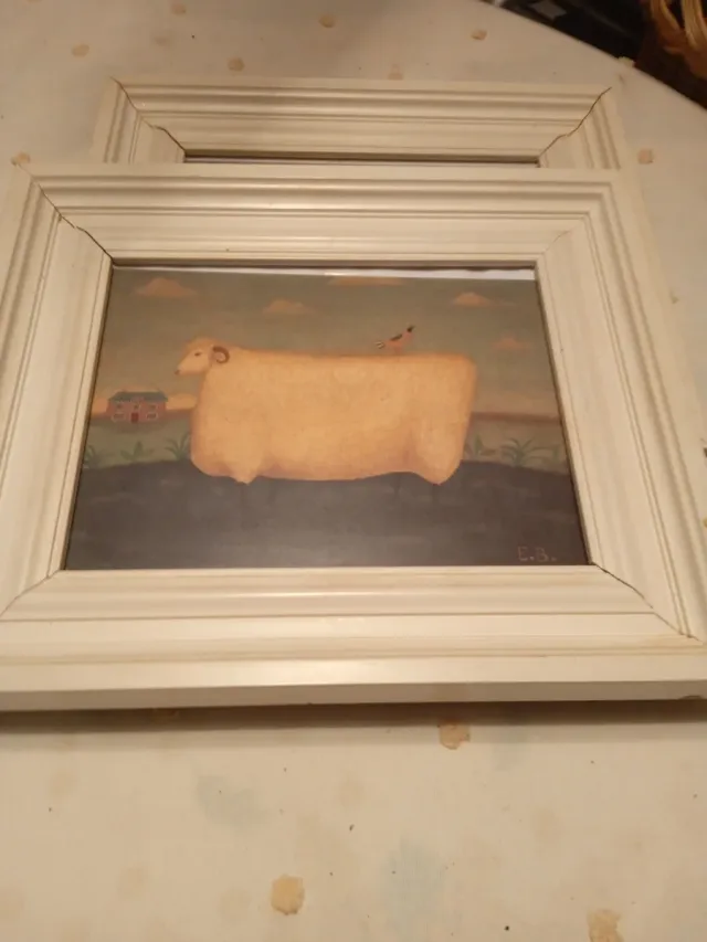 Cuadros de animales con marco de madera