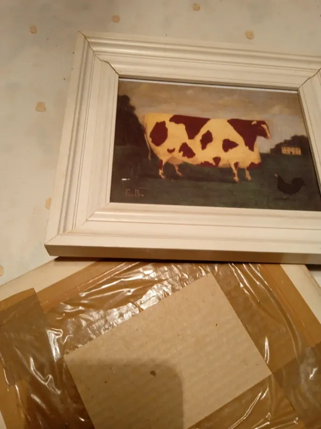 Cuadros de animales con marco de madera