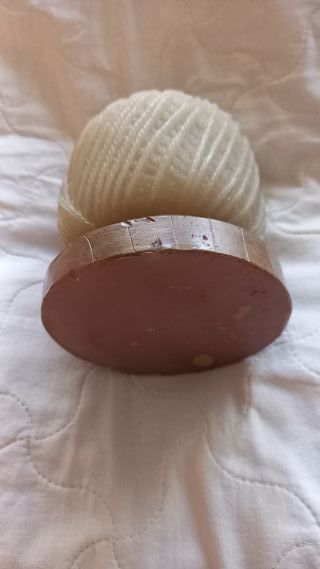 Candela Gomitolo Beige e Marrone