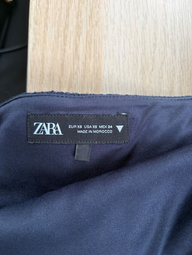 Top palabra de honor Zara azul marino