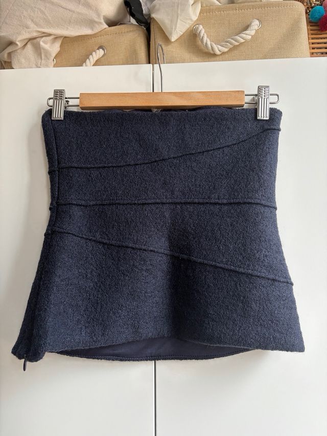 Top palabra de honor Zara azul marino