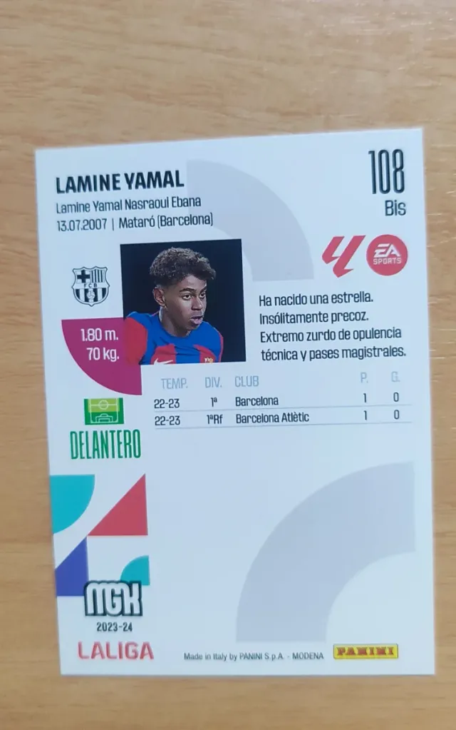 Lamine Yamal Rookie 23-24 Panini