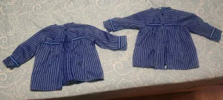 Blusón fallero talla 0 azul y blanco.