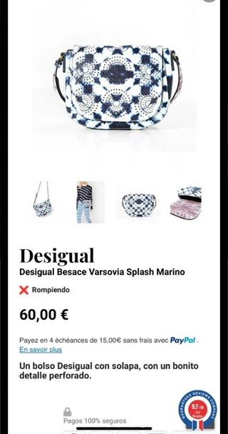 Bolso bandolera Desigual (LLÉVATE 3 PAGA 2)