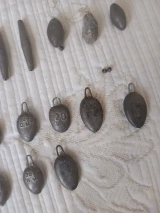 Lote plomos pesca antiguos