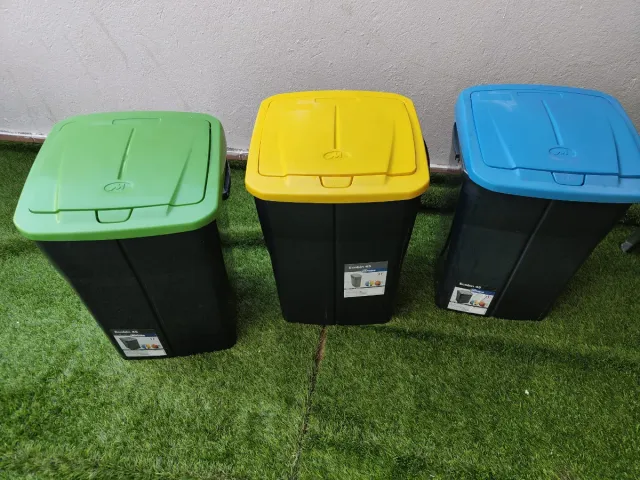 Cubos de reciclaje 3 unidades