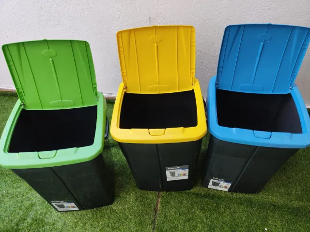 Cubos de reciclaje 3 unidades