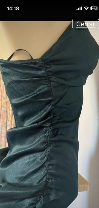 Vestido fiesta satén Zara Talla XS