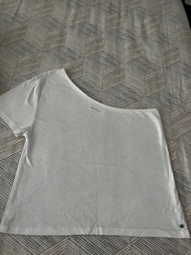 Brownie: Camiseta asimétrica blanca