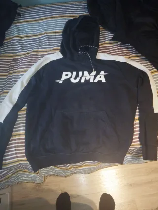 Sudadera Puma Negra y Blanca