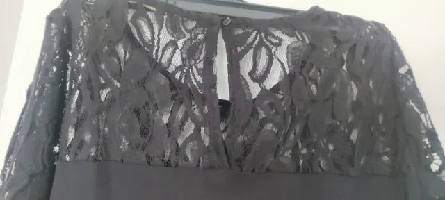 Camiseta fiesta encaje negro