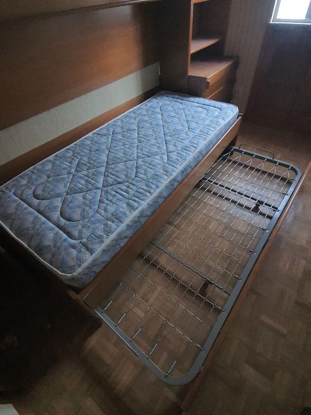 Mueble cama nido con armario y cajonera