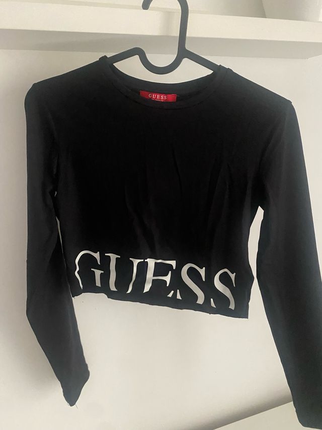 Crop top Guess negro talla única