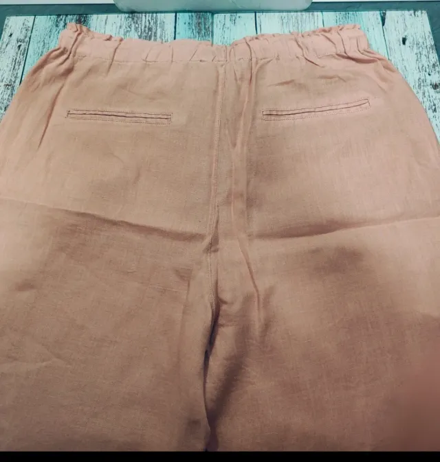 Pantalón coral Mango Talla L
