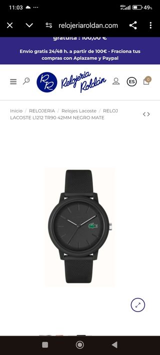 Reloj Lacoste Negro