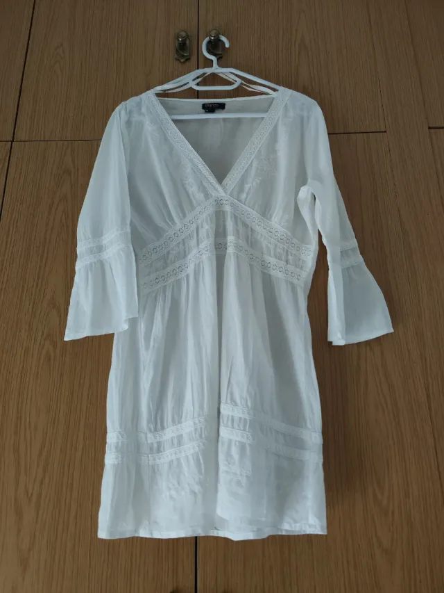 Blusa Ibicenca Blanca Talla M.