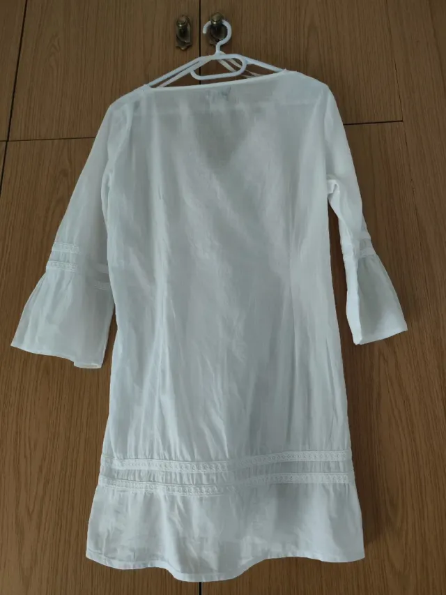Blusa Ibicenca Blanca Talla M.