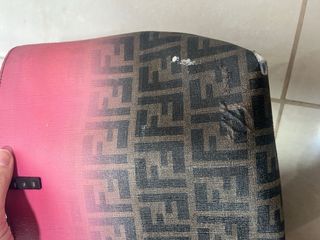 Borsa Fendi grande rosa e marrone