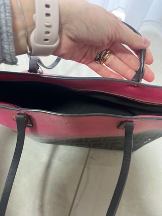 Borsa Fendi grande rosa e marrone