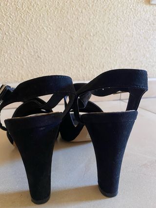 Sandalias de tacón negras