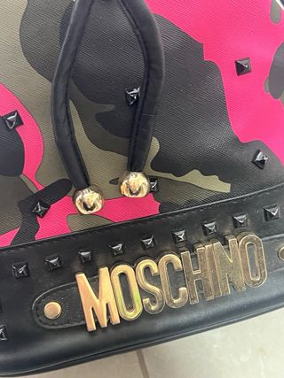 Borsa Moschino Camouflage Rosa Nera