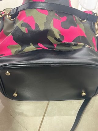 Borsa Moschino Camouflage Rosa Nera