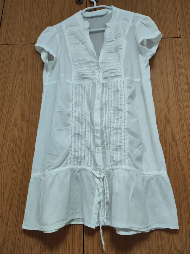 Blusa Ibicenca Blanca Talla M