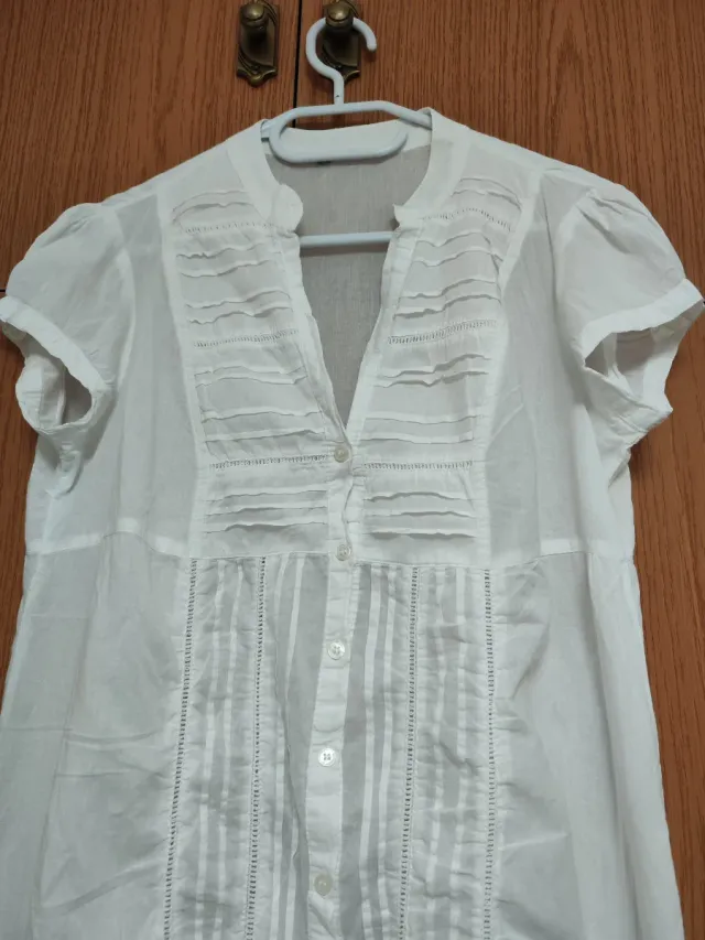 Blusa Ibicenca Blanca Talla M