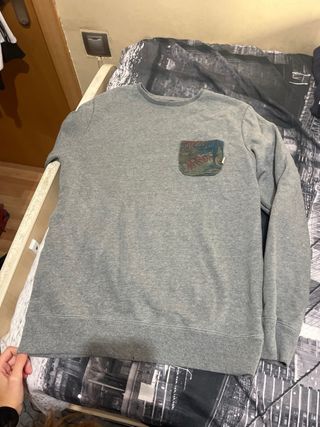 Sudadera Gris Vans con Bolsillo talla S