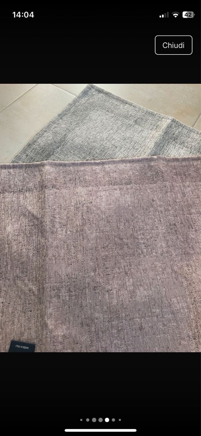 Tappeti bagno o letto grigio e rosa