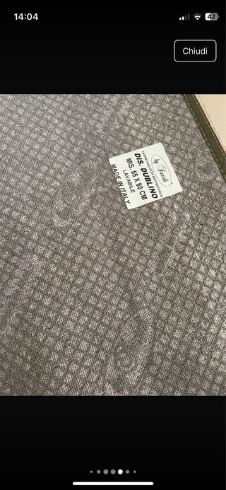 Tappeti bagno o letto grigio e rosa