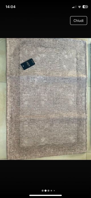 Tappeti bagno o letto grigio e rosa