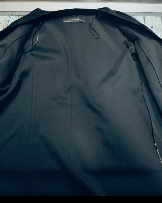 Chaqueta Zara Basic Negra Talla L