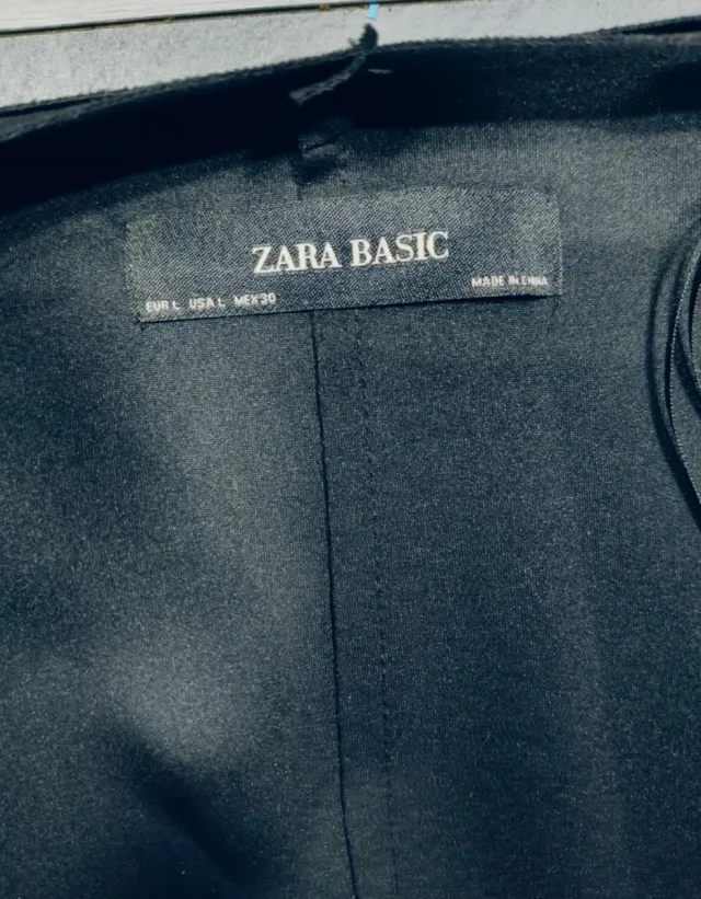 Chaqueta Zara Basic Negra Talla L
