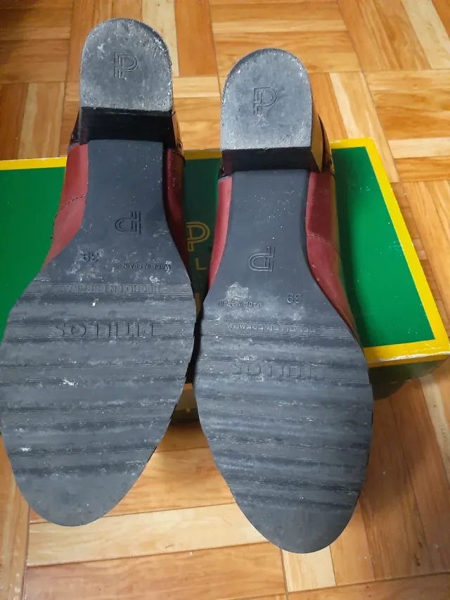 Zapatos Pitillos Talla 39 Marrón/Morado