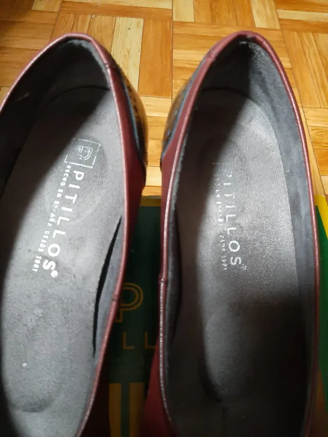 Zapatos Pitillos Talla 39 Marrón/Morado