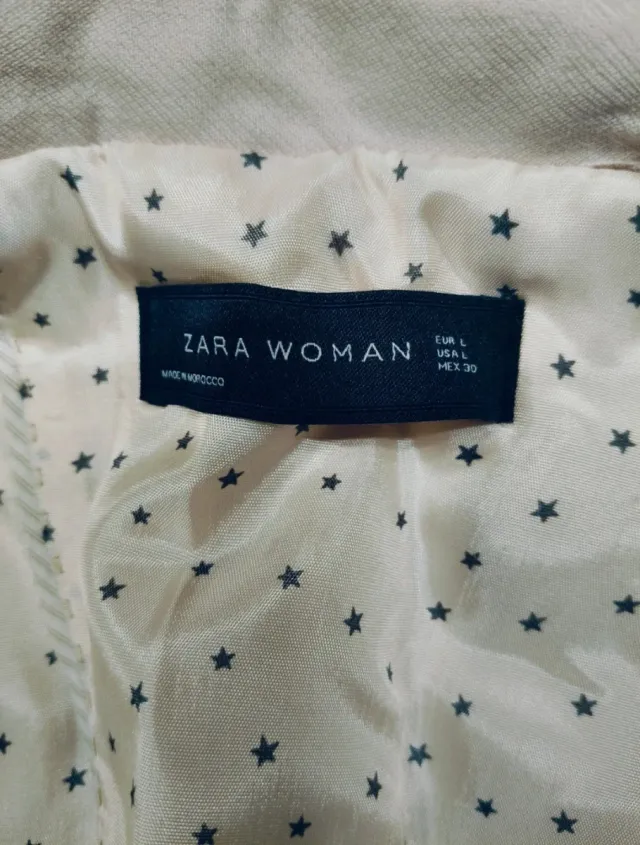 Chaqueta Zara Woman Talla L Beige